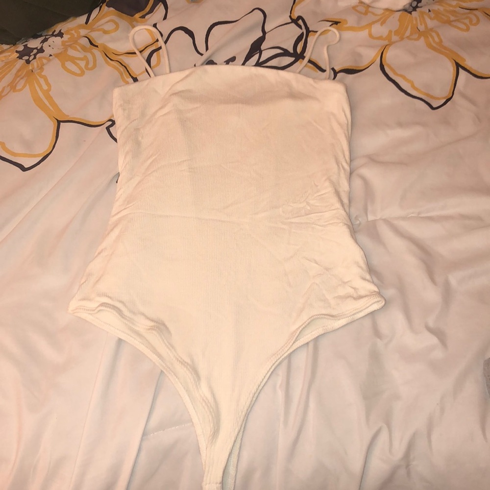 White bodysuit from OOTDFASH